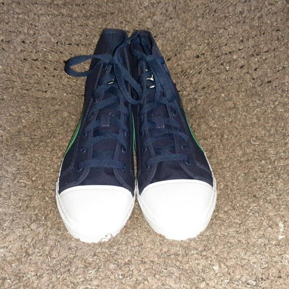 PUMA-Ibiza-High-Hi Tops-Sneakers-Unisex-Navy/Green-Size 39-7 Men-9 Women-NEW - Picture 3 of 8